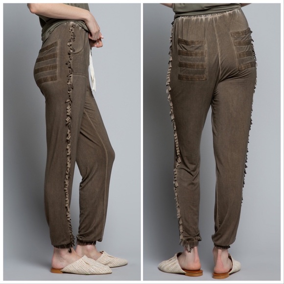 POL On the Fringe Mineral wash Joggers - Picture 6 of 11